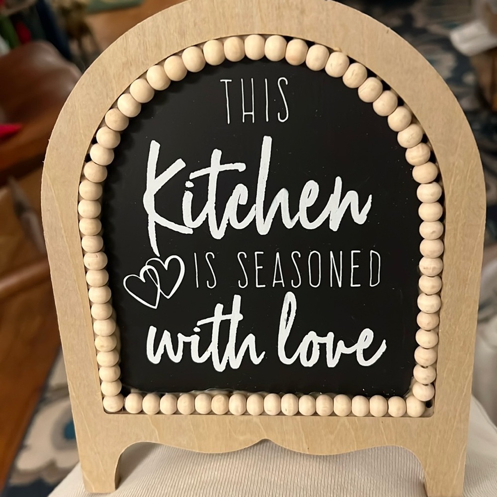 This Kitchen is Seasoned With Love Stand Decor Item